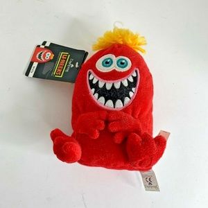 New U-neeks Dayspring Plush Wally Red Stuffed Animal Toy 7 in Tall 72436